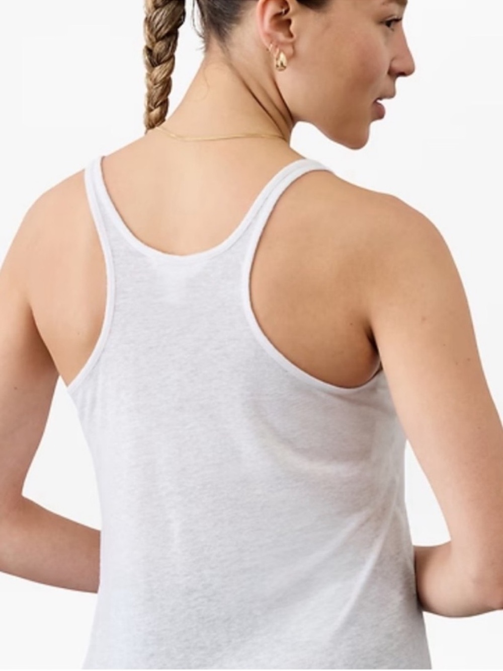 Athleta Sheer Getaway Tank Top NWT Cotton Linen Blend XS